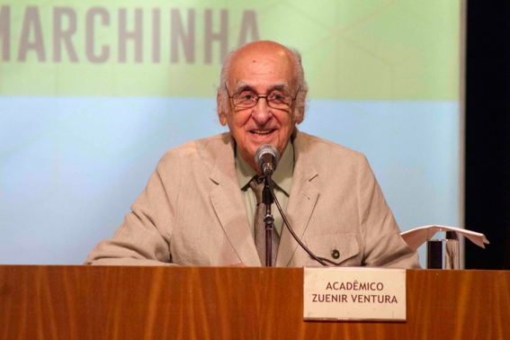 Durante conferência da Academia Brasileira de Letras em 2019.